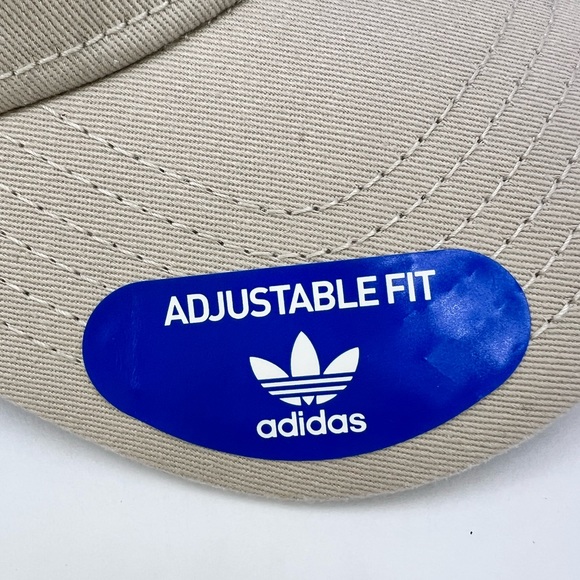 ADIDAS 100% COTTON KHAKI HAT/CAP, WITH BLACK LOGO EMBROIDERED, ADJ STRAP UNISEX - Picture 6 of 15